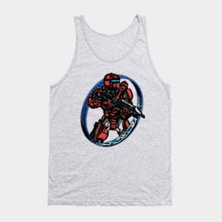 Halo Spartan Warrior, Red Tank Top